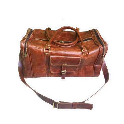 PNCO Leather Duffle Bags for Men & Women with Leather Waist Bag- Weekender Travel Bag, with Shoe Compartment, This Luggage bag can be used as a leather Travel Bag, Sports bag, Weekend bag, etc.