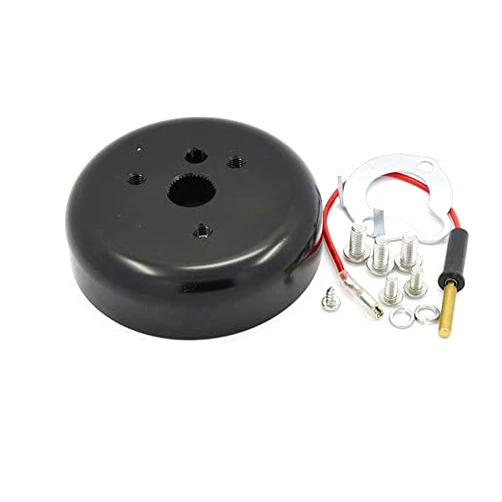 Flashpower 3 bolt Steering Wheel Hub Adapter Boss Kit Black Compatible with GM Chevrolet GMC 60-69