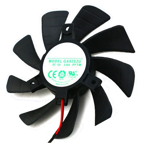 WLQTKST 2 Pin Graphics Card Cooling Fans Suitable for ZOTAC GTX 1050 1050TI 4GB Mini Series Desktop GA92S2U 85mm 12V 0.45A 2Pin Video Card Cooler Fans GPU Fan