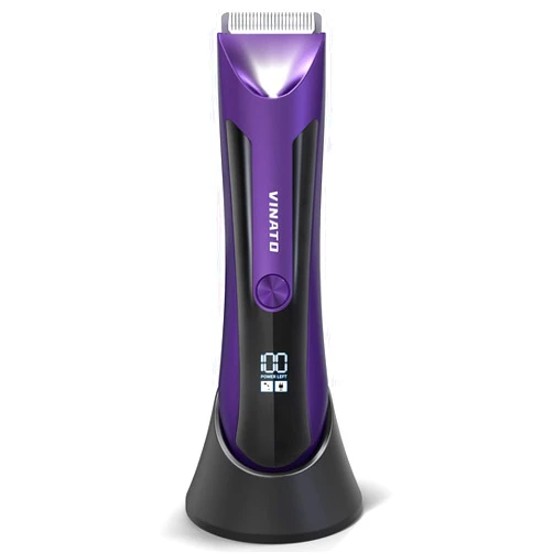 VINATO Electric Body Hair Trimmer - Manscape Ball Trimmer, Groin Hair Trimmer for Men, Waterproof Ball Shaver, USB Recharge Dock Replaceable Ceramic Blade, 90 Mins Battery Life