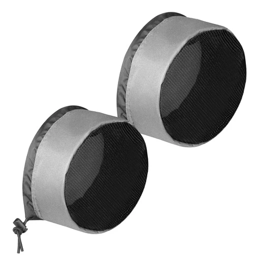 MOWTIN 2 Pack Grow Tents Vent Cover Plant Grow Tent Vent Mesh Cover with Drawstring Design,600D Waterproof and Dustproof Duct Filter Net Covers Keep Your Plant Tent Clean(6 Inch,Gray)