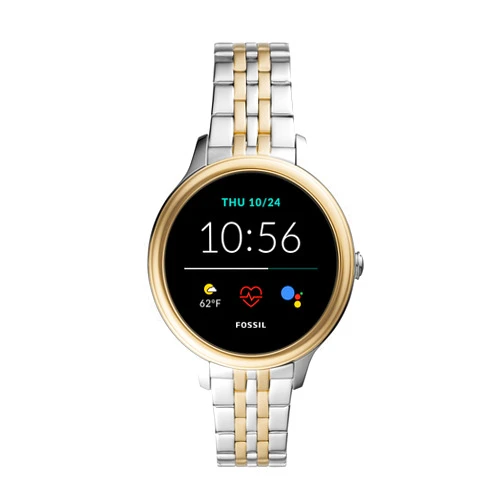 Fossil Women's Gen 5E 42mm Stainless Steel Touchscreen Smartwatch with Alexa, Speaker, Heart Rate, Activity Tracking and Smartphone Notifications