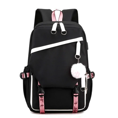 CUSALBOY Fashion Men Women Laptop Travel Backpack with USB Port Business Backbag Multifunctional Multi Compartment School bag (black)