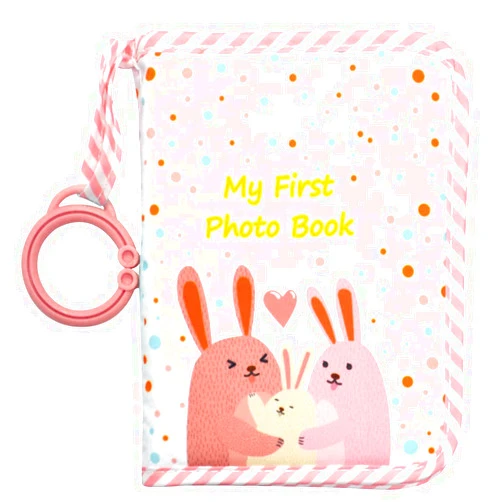 Amzoya Baby's My First Family Album,Soft Cloth Photo Book,Baby Cloth Album
