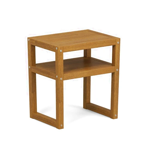P'Kolino Wood Night Stand Side Table - FSC Certified Solid Pine Wood - Natural or Natural Oak (Natural Oak)
