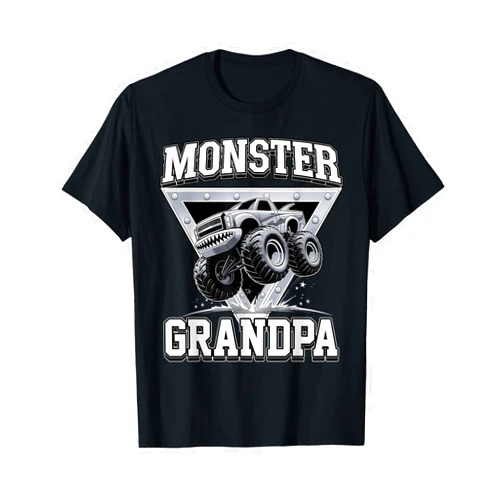 Christmas Monster Truck Grandpa Fathers Day Monster Truck Are My Jam T-Shirt