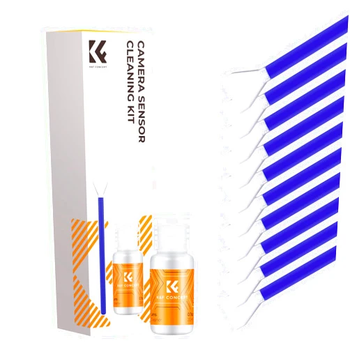 K&F Concept 12mm Micro Four-Thirds 4/3 Sensor Cleaning Swab*10 + 20ml Sensor Cleaner, M43 Camera Cleaning Kit for All Models of M4/3 Camera Sensors, Including M4/3 Cameras from Olympus and Panasonic