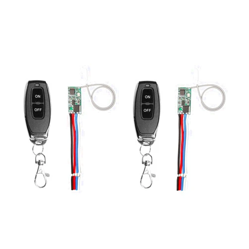 QIACHIP 433M Universal Wireless RF Remote Control Switch DC 6V 12V 24V 1CH Channel Relay Wireless Secure RF Remote Control Switches Transmitter and Receiver kit, Momentary Toggle Latched Delay Mode