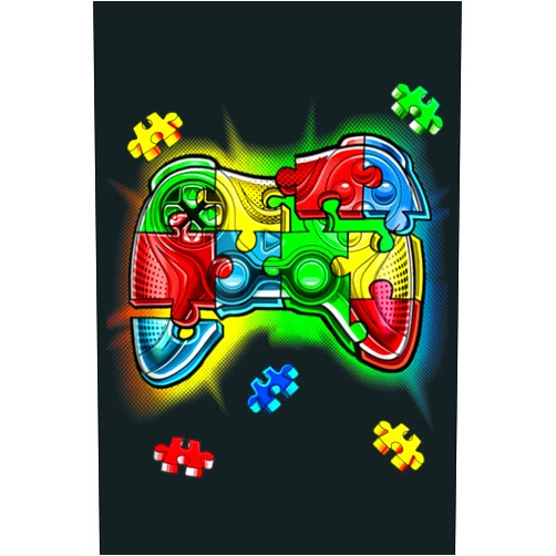 Ross Andrew Evans Autism Awareness Video Game Controller Puzzle Piece Boys: Lined Paper notebook , 6x9, 120p