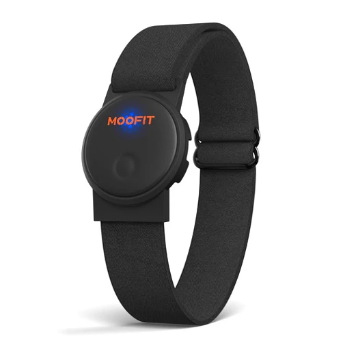 moofit HW401 Heart Rate Monitor Armband, IP67 Waterproof, Support Bluetooth/ANT+, Rechargeable Optical Heart Rate Sensor Bracelet Works with Wahoo, Strava, Elite HRV