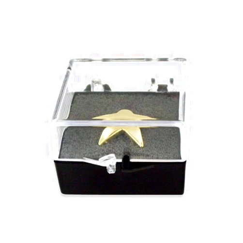 PinMart Clear Plastic Black Gift Box Set: Pack Of 10 - Made In USA Small Jewelry Boxes with Foam for Lapel Pins, Jewelry, Awards - Ideal Display Case for Enamel Pin Display and Small Boxes for Gifts