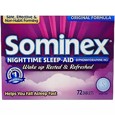Sominex Night-Time Sleep Aid Tablets, Original Formula, 72-Count Boxes by Sominex