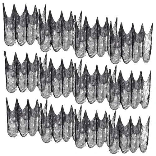 Legigo 12 Pack Black Halloween Creepy Cloth(30 x 72 Inch)- Spooky Scary Gauze for Halloween Party Supplies Home Wall Doorway Outdoor Yard Decor(Black)