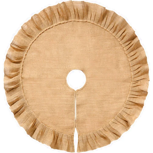 Tatuo Christmas Tree Skirt Decorations Linen Burlap Tree Skirt Round Xmas Cover for Christmas Party Mat Fall Indoor Clearance Outdoor Holiday Family Winter Home Decorations(31 Inch,Linen Color)