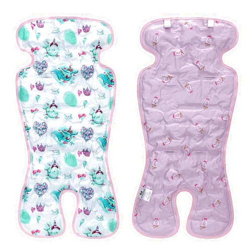 Miracle Baby Gel Car Seat Cooler Pad, Double Sides Universal Stroller Ice Cushion Cooler Mat, Summer Cooling Seat Liner Suitable for Baby Dining Chair, Child Safety Seat, One Pack (Whale+Pink)