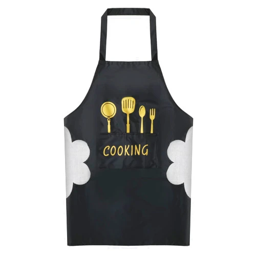 Lusofie Cooking Apron with Hand Wipe Waterproof Apron with Pockets Mandiles Para Mujer De Cocina Apron for Women Men Cooking