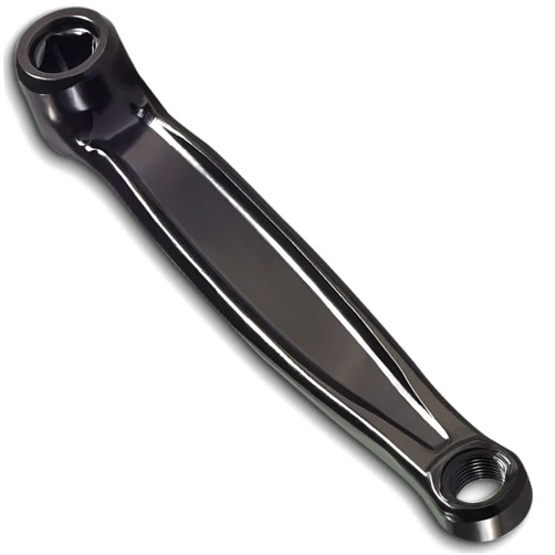 Rhinenet Left 170mm Bicycle Crank Arm Bike Crank Arm Aluminium Alloy Crank Arm Set Replacement for Electric Bicycle Folding Bicycle Hybrid Mountain Bicycle Road Bike Horizontal (Black, Diamond Hole)