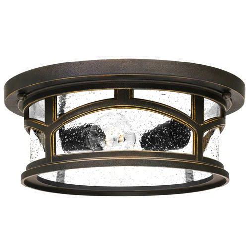 Quoizel Marblehead 2-Light Palladian Bronze Outdoor Flush Mount Light