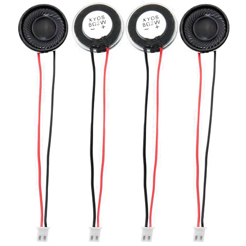 JJHXSM Magnetic Loudspeaker 4PCS 28mm/1.10Inch 8Ohm 2W Round Metal Shell Internal Magnetic Speakers with Wire