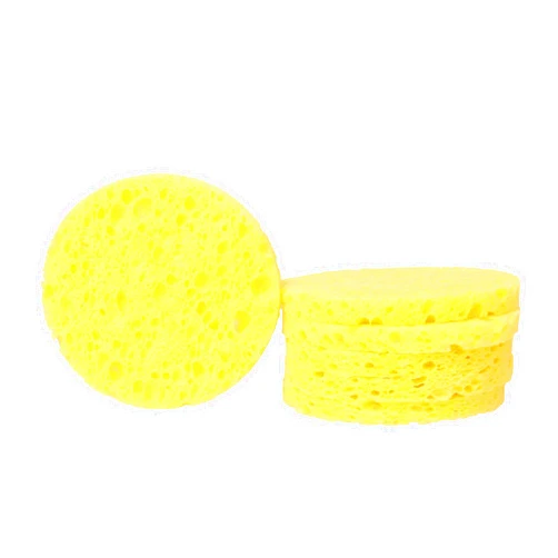 MEETOOT 6pcs Soldering Iron Cleaning Sponge 5.1cm Round Sponge High Temperature Sponge Welding Platform Sponge Welding Clean Pads