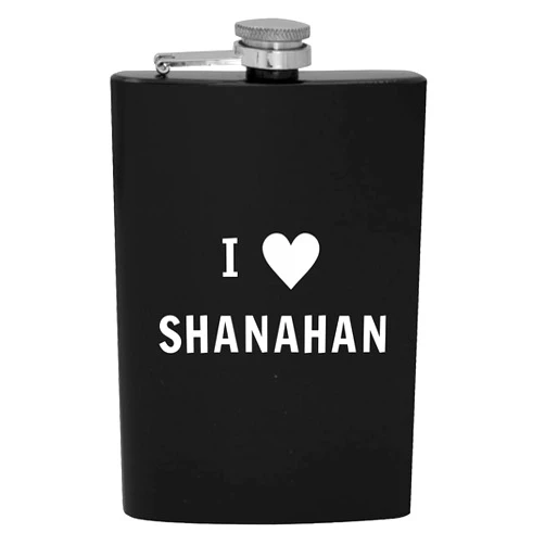 Knick Knack Gifts I Heart Love Shanahan - 8oz Hip Drinking Alcohol Flask