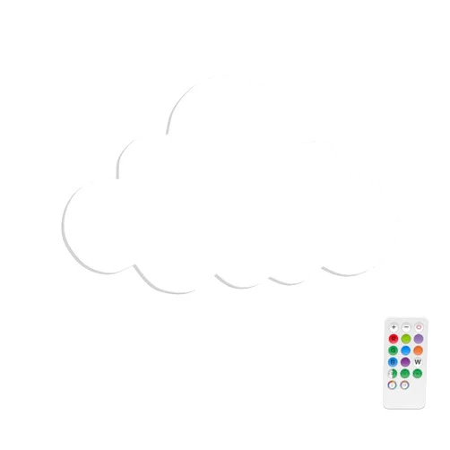 BugyBagy Remote Control Nursery Light for Baby and Toddler Room,9 Colors Changing Cloud Wall Lamp