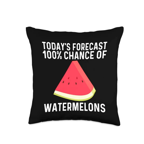 Best Watermelon Dessert Sweet Juicy Summer Designs Cool Watermelon Gift for Men Women Red Melon Fruit Beverage Throw Pillow, 16x16, Multicolor