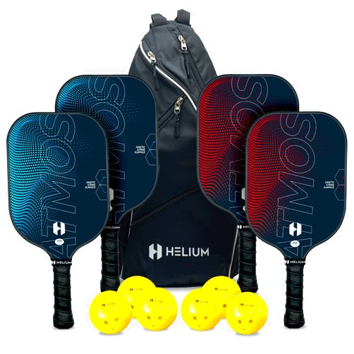 Helium Pro Carbon Fiber Pickleball Paddles - USAPA Certified - High-Spin Texture, Lightweight Honeycomb Core
