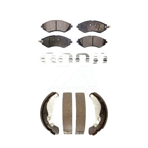Niktule Transit Auto Front Rear Ceramic Brake Pads And Drum Shoes Kit Replacement For Chevrolet Aveo Spark Aveo5 Pontiac G3 Suzuki Wave Wave5 Swift+ KTN-100005