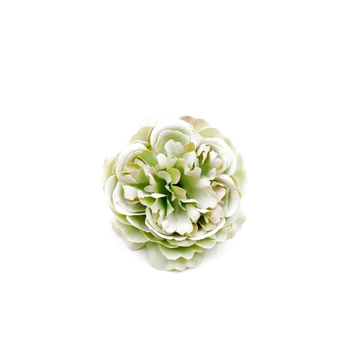 Qfkj Reusable 2pcs 8cm Artificial Silk Peony Flower Head for Wedding Home Christmas Decoration DIY Flower Wall Scrapbook Box Headwear Artificial Flowers (Color : Green)