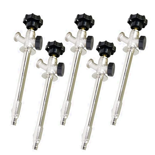 Midline Valve 62061G-OM-5 Anti-Siphon Sillcock Frost Free Outdoor Faucet with Vacuum Breaker 1/2 in. PEX A x 3/4 in. Hose Bib, 6 in. Long (5 Pack), Chrome