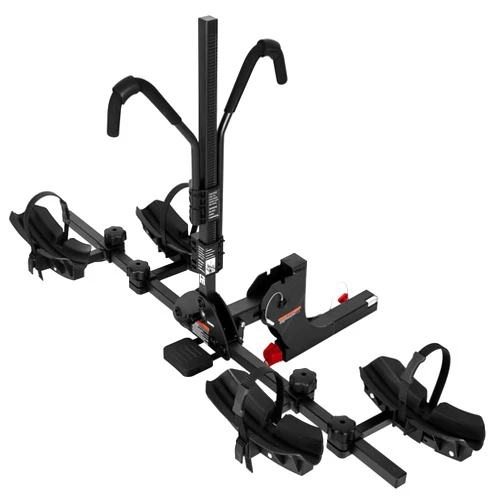 WEIZE 2 E Bike Rack Hitch Mounted, Wobble Free Smart Tilting Folding 2 Bicycle Electric Bike Racks with Lock, 2