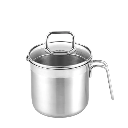 DCIGNA Stainless Steel Saucepan With Glass Lid, Sauce Pan, 2.5 Quart Cooking Pot, Perfect For Boiling Milk, Sauce, Gravies, Pasta, Noodles