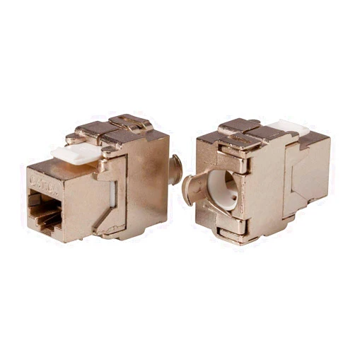 Monoprice Cat6A RJ-45 Keystone - FTP, Toolless, 180-Degree, Die Cast, Shielded - Entegrade Series