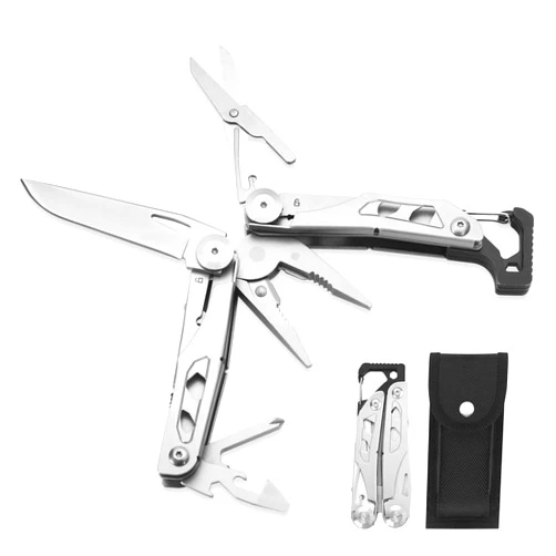 JZHAN Multitool 11 in 1 Multi Function Pliers Folding Pocket Tool with Sheath Camo Portable Durable Stainless Steel Outdoor Tool,Durable and Lightweight EDC Gifts for Men Grandpa Husband