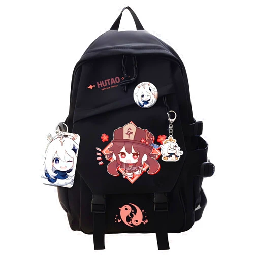 Dalicoter Genshin Impact Backpack Hutao Backpack Cute 3D Printed Daypack Laptop 17