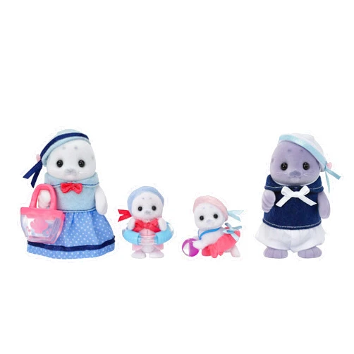 Calico Critters Seal Family - 4 Collectible Figures for Ages 3+