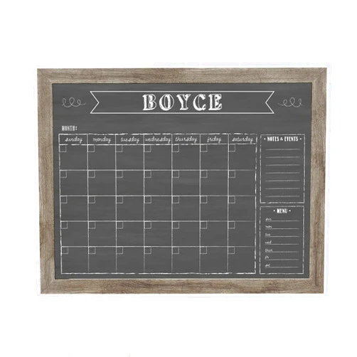 Circle and Square Decor Dry Erase Chalkboard Calendar, Reusable 18x24 or 24x36 Customized Dry Erase Wall Calendar, Chalkboard Calendar, Family Framed Calendar, 2023 calendar planner, Family Command Center