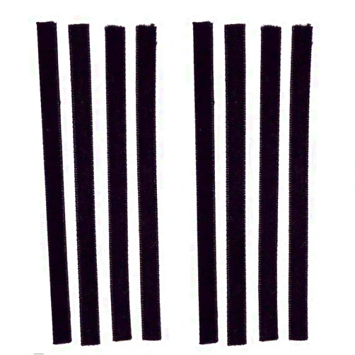 Cap collectibles 8-Pack Replacement VPI Strips Velvet/Felt 3M Adhesive Okki Nokki + VPi Machine LP Vinyl Record Album Cleaning Strip Set (Quantity of 8) / Cleaner Records (Black)