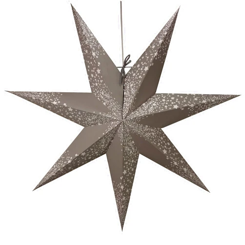 Hometown Evolution, Inc. Regel Gray Paper Star Lantern with 12 Foot Power Cord Included
