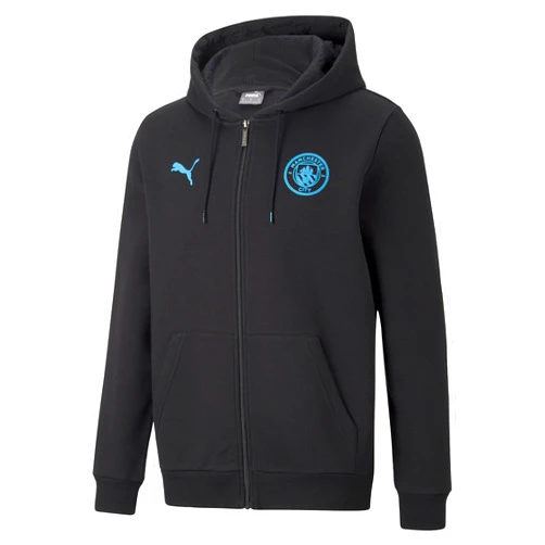 PUMA Manchester City Essentials Mens Full Zip Hooded Sweat