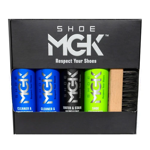 Shoe MGK Complete Kit: Shoe Cleaner, Shoe Care, Water & Stain Protection - Revitalize, Shield, and Freshen Sneakers, Leather, and Dress Shoes with Deodorizer