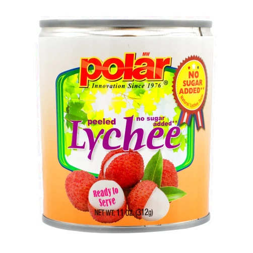 MW Polar Lychee, No Sugar Added, Peeled & Pitted 11 oz (Pack of 1)