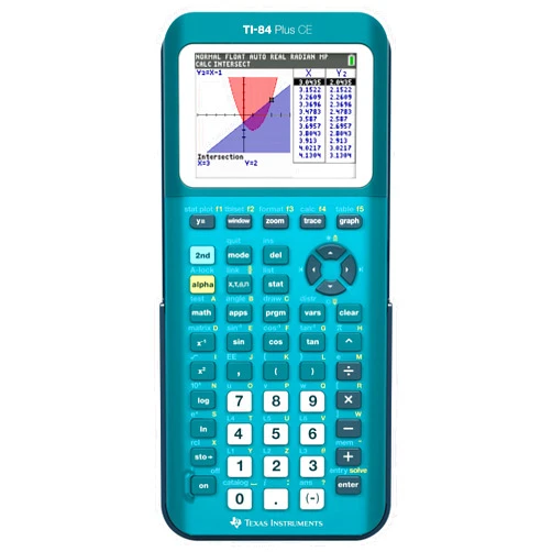 Texas Instruments TI-84 Plus CE Color Graphing Calculator, Teal (Metallic)