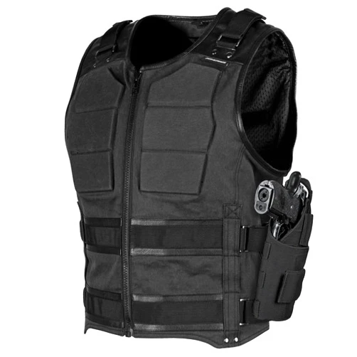 Speed and Strength mens Motorcycle Vest, Black, X-Large US
