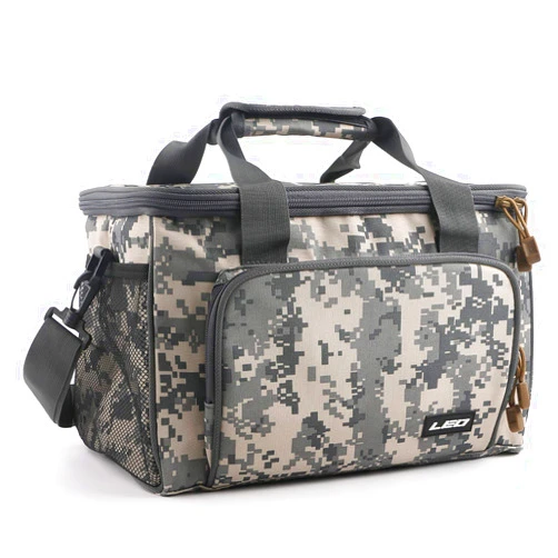 mouhike Fishing Tackle Bag Portable Crossbody Sling Pack Fly Fishing Tackle Box Bag Large Fishing Gear Storage Organizer for Travel Camping Hiking (Camo)