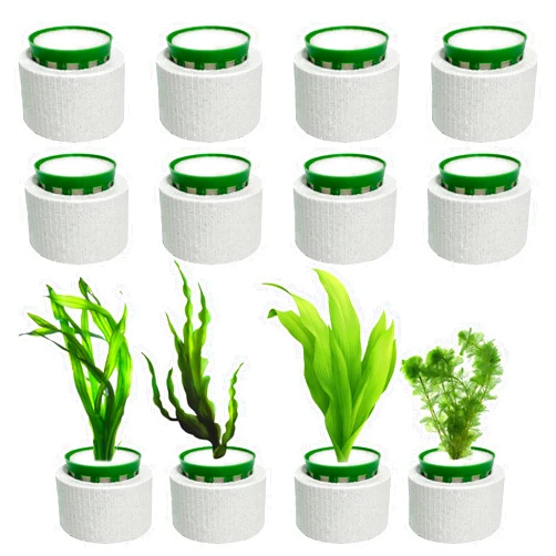 HingoFuni 12 Pack Anti-Floating Ceramic Aquarium Plant Rings, Aquatic Plants Fixed Rings, Aquarium Landscape Ceramic Plant Fixing Ring Weights Pot for Fish Tank Accessories