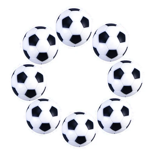 Okany Table Soccer Foosballs Game Replacements 32mm/1.26 in Mini Football Balls Black and White, Set of 8