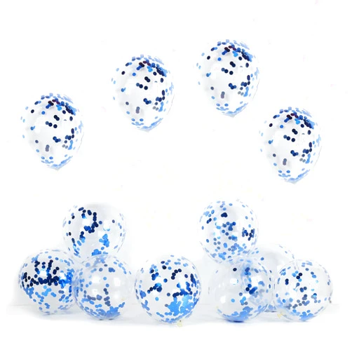 WXZYMHXXQW Blue Confetti Balloons 30 Pack 12 inch Latex Party Balloons with Confetti Dots for Wedding Engagement for Graduation Party Wedding Baby Shower Birthday Carnival Party Decoration Supplies.