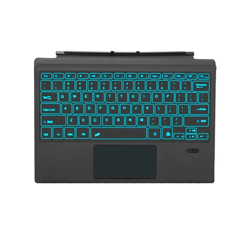 Gracemind Surface Pro 7 Wireless Bluetooth Keyboard with Touchpad 7 Color Backlit Rechargeable Battery Detachable Magnetic Keyboard for Microsoft Surface Pro 4/5/6/7/7+